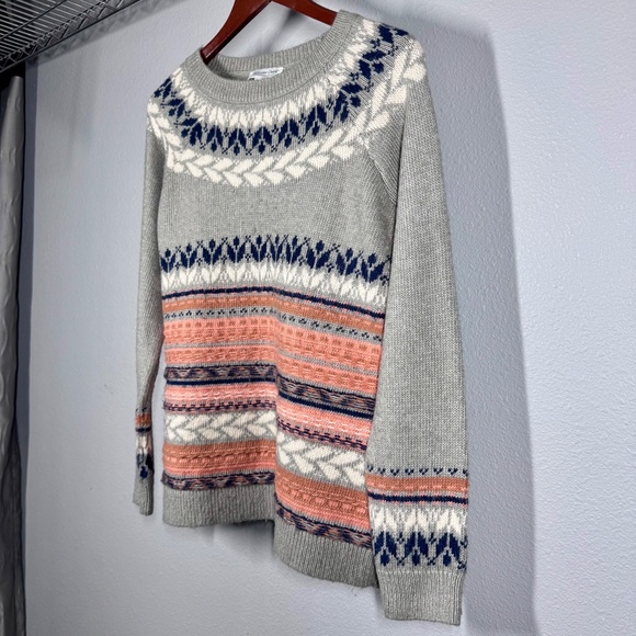 Chic Winter Layers: Coldwater Creek Nordic Inspired Fair Isle Sweater - Small - Picture 5 of 12